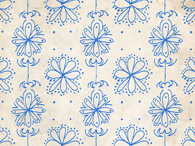Cerulean Tile blue cookbook cream endpapers repeat retro surface pattern surface pattern design tile vintage