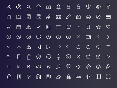 Icons Pack icons ui vector