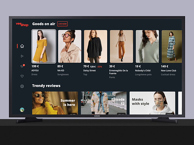 TV App Concept for Online Store concept online store smart tv ts app tv tv shop ui ux