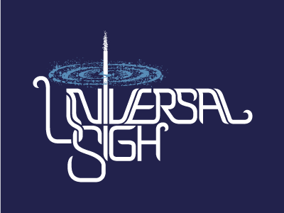 Universal Sigh Logo art band band merch design graphic art graphic design live music logos music official merch quasar space