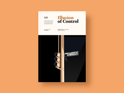 Illusion of control design flat illustration minimal traffic light typography ui vector