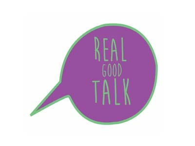 Real Good Talk branding graphic design logo minimalism typography