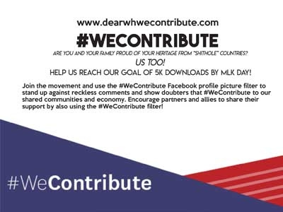 #wecontribute graphic design political postcard sans serif typography