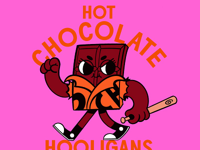 Hot Chocolate Hooligans, another crew to the S'mores delinquents biker character design chocolate design illustration illustrator lofi procreate retro truegritsupply