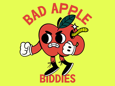 Bad Apple Biddies cartoon cartoon character cartoon illustration character design design digital illustration illustration illustrator procreate procreate art retrosupplyco