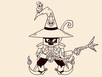 Wizard Cowboy cartoon character cartoon illustration character design concept art digital illustration illustration illustrator procreate retro retrosupplyco truegritsupply