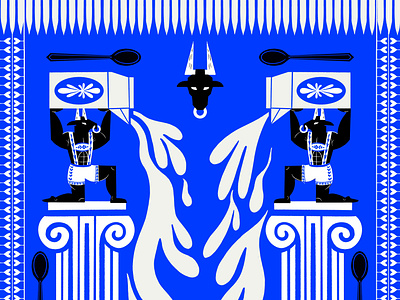 Another Redo bull cereal character design design digital illustration illustration illustrator milk minotaur mythology procreate truegritsupply