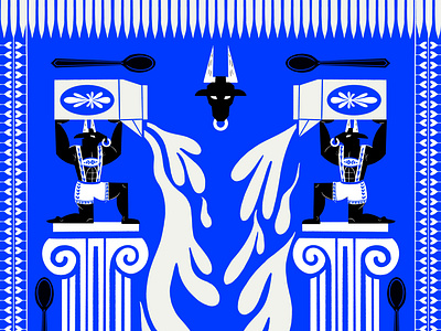 Another Redo bull cereal character design design digital illustration illustration illustrator milk minotaur mythology procreate truegritsupply