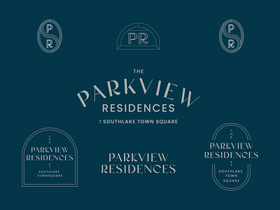 Logo Suite for Parkview apartment branding condos design graphic design hotel illustrator logo logo suite logo system luxury modern