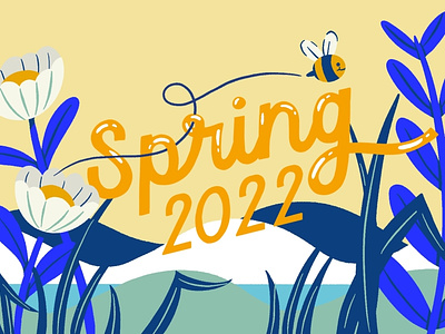 Sneak Peak for BQ bee design digital illustration floral flower illustration illustrator lake procreate spring
