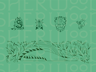 Sherwood - Brand Illustrations branding character design design digital illustration dragon fairy fantasy floral illustration illustrator kingdom procreate truegritsupply