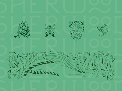 Sherwood - Brand Illustrations branding character design design digital illustration dragon fairy fantasy floral illustration illustrator kingdom procreate truegritsupply