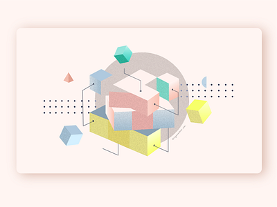 Rubix Cube branding design concept art illustration illustrator new normal ui