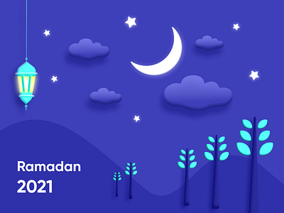 Ramadan 2021 eBook illustration in Figma