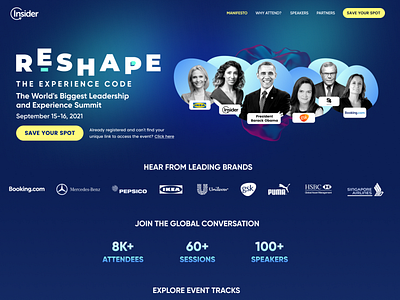 RESHAPE 21 by Insider - Complete visual branding branding design event branding event design figma ui virtual event