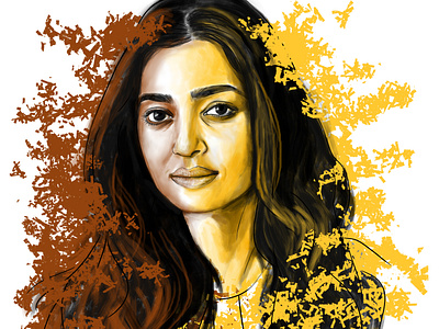 Radhika Apte Digital portrait digital art illustration photoshop photoshop art portrait wacom