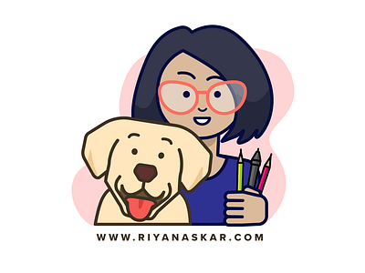 Lucy & Me adobe avatar icons design digital art dog doodle icon identity illustration illustrator cc pet drawing portrait ui vector wacom