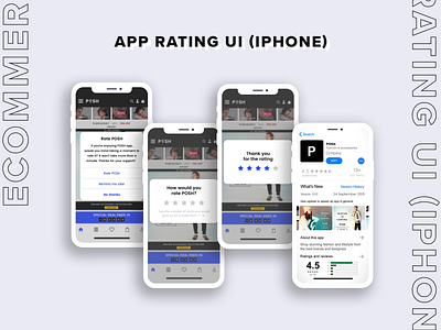Appstore Rating Screen for eCommerce App adobe app ecommerce app graphic design photoshop rating screen ui ui design wacom
