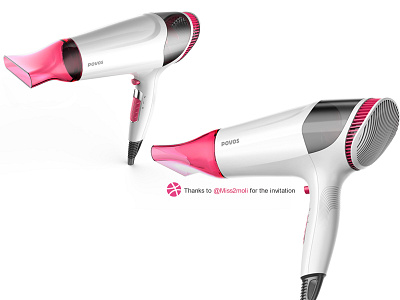 Hair Dryer 3d barbershop care products hair hair dryer product design