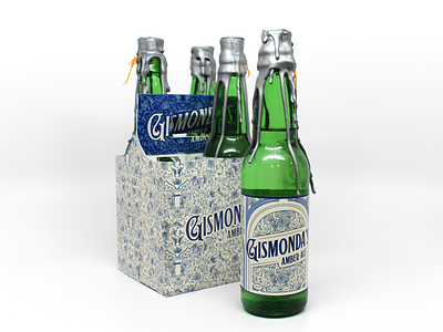 Gismonda’s Amber Ale beer packaging bottle design packaging design student work