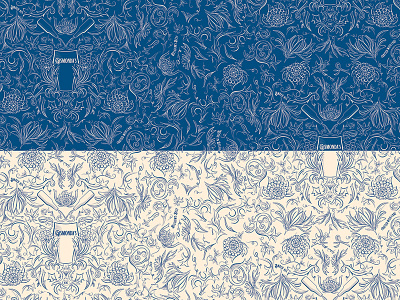 Gismonda pattern art nouveau floral pattern vector