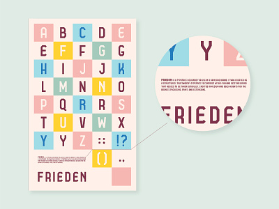 Frieden Font capstone font design geometric letterforms san serif student work typeface design