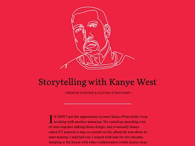 Kanye Case Study illustration kanye line