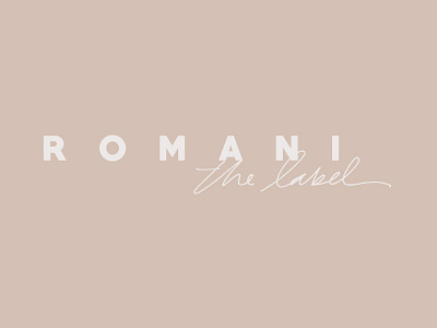 Romani The Label branding hand lettering logo design