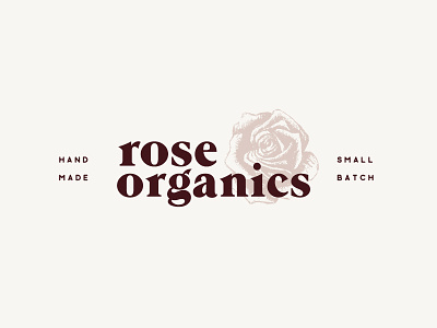 Rose Organics branding hand drawings illustrations logo design logo development