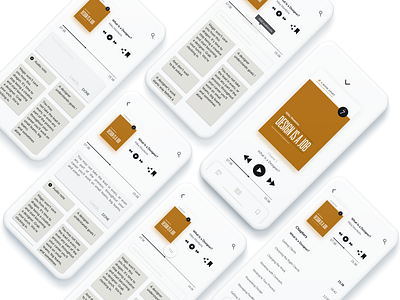Audiobook App. app audiobook ios mobile notes ui ux