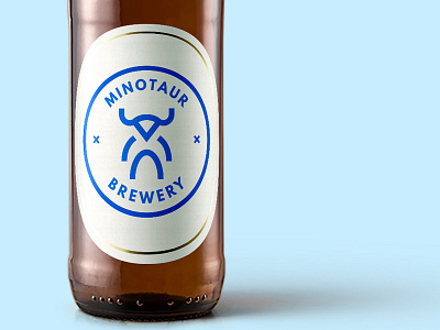 Minotaur Brewery alcohol logo animal animal logo beer beer logo blue logo brewery brewery logo modern monoline professional simplistic