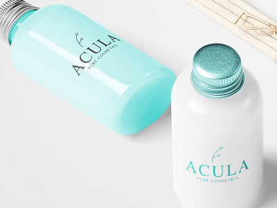 Acula Cosmetics Bottles cosmetics cosmetics logo green logo luxurious logo modern monoline nature logo plant logo plants professional simplistic soap