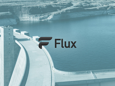 Flux Hydro balanced logo blue logo electric electric logo futuristic logo hydro hydroelectric logo modern professional simplistic water water logo