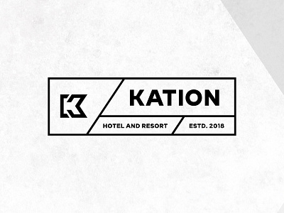 Kation Hotel company logo contemporary logo hotel hotel logo hotel resort modern modern logo monochrome professional resort logo sharp simplistic