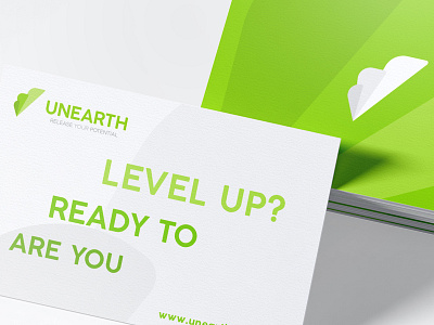 Unearth Life Coaching brand identity branding business cards identity system level up life coach logo logo design logo mark modern professional self development