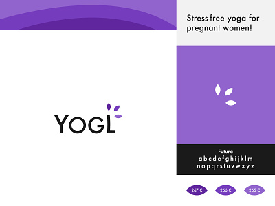 YOGL Maternity Yoga Brand Assets baby brand assets brand identity branding business company branding company logo design icon identity system logo logo design logo mark maternity modern pregnant purple yoga class