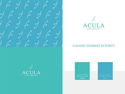 Acula Cosmetics acula brand assets brand identity branding business colours company branding company logo cosmetics design icon identity system logo logo design logo mark modern pattern professional