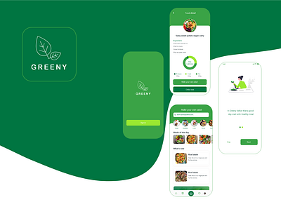 Greeny app animation food app ui