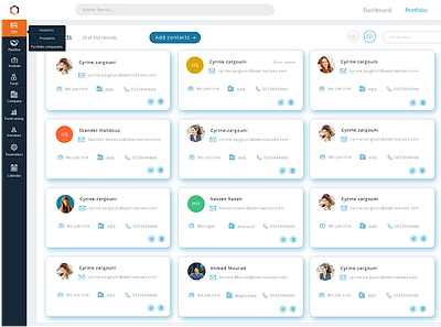 CRM finance saas app ui