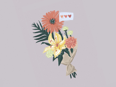 Send Love digitalart flora flowers illustration nature procreate