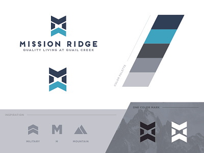 Mission Ridge Logo branding color palette design logo logodesign