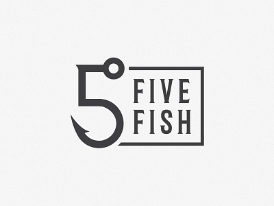 Five Fish Lures Logo branding logo logo design vector