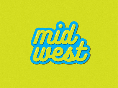 Summer Midwest Script Sticker 106apparel color palette midwest midwestern sticker sticker design summer