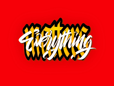 Everything matters calligraphy ipadpro ipadproart lettering logodesign logotype procreate typography vector каллиграфия леттеринг