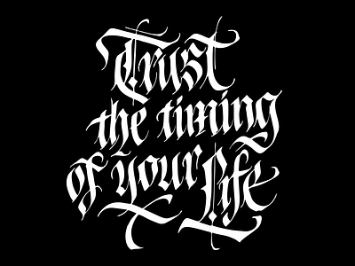 Trust the Timing of Your Life calligraphy lettering logotype print print design t shirt каллиграфия леттеринг принт