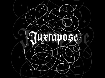 Juxtapose poster calligraphy design handlettering lettering logo logodesign logotype poster poster art typography