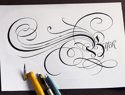 Flourish practive calligraphy flourishes flourishing lettering logodesign logotype typography