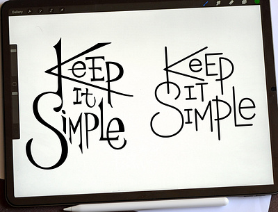 Keep It Simple Logo calligraffiti calligraphy design handlettering lettering logo logodesign logotype print typography