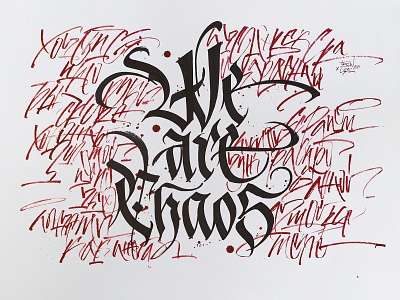 We Are Chaos calligraffiti calligraphy design handlettering lettering logo logodesign logotype print typography
