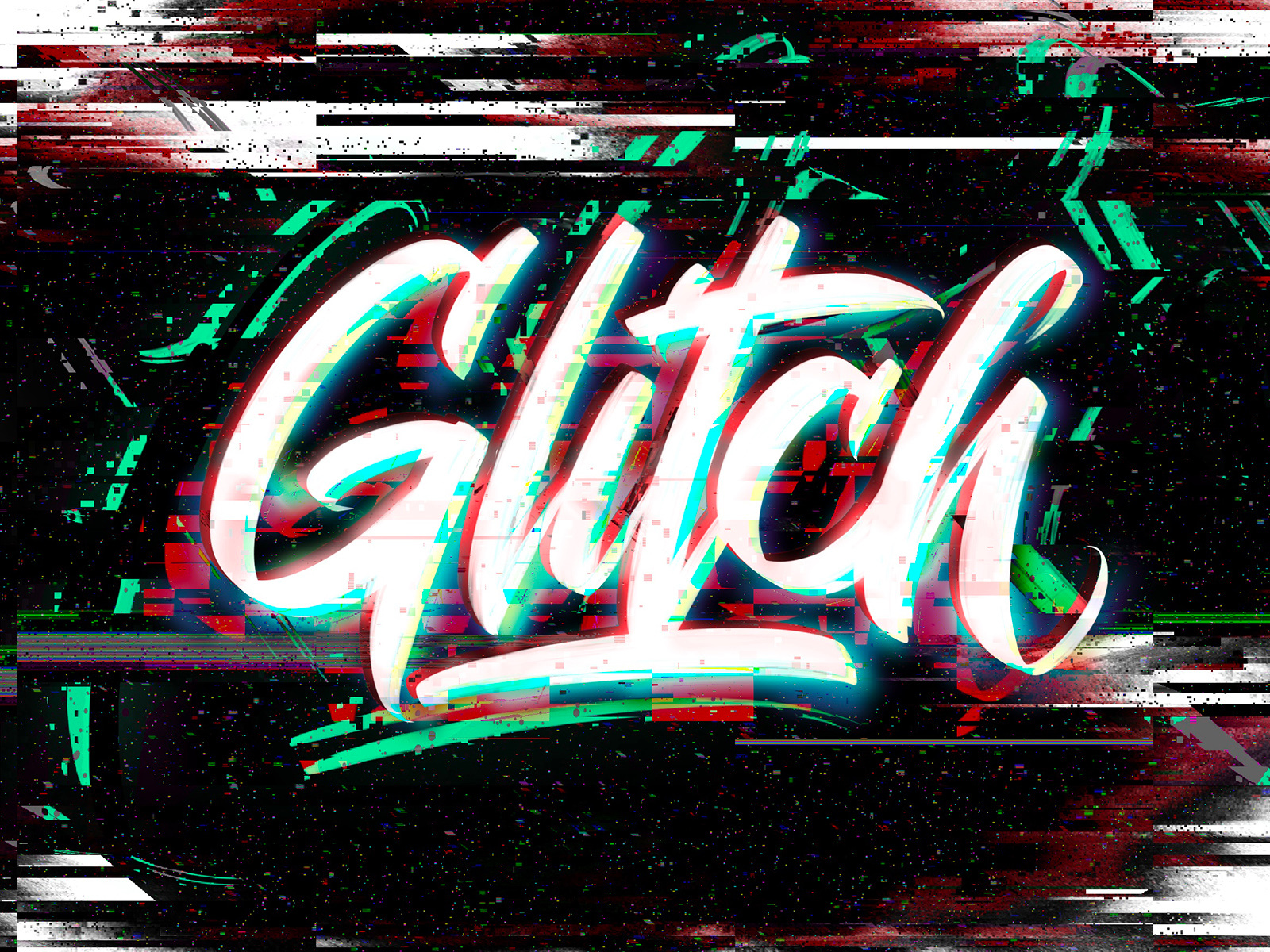 Glitch Lettering by Evgeniy Berd on Dribbble